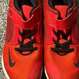 Boys Nike Red and Black KD Basketball Shoes
